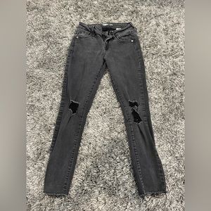Black skinny ripped jeans